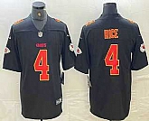 Men's Kansas City Chiefs #4 Rashee Rice Black Fashion Vapor Limited Stitched Jersey,baseball caps,new era cap wholesale,wholesale hats